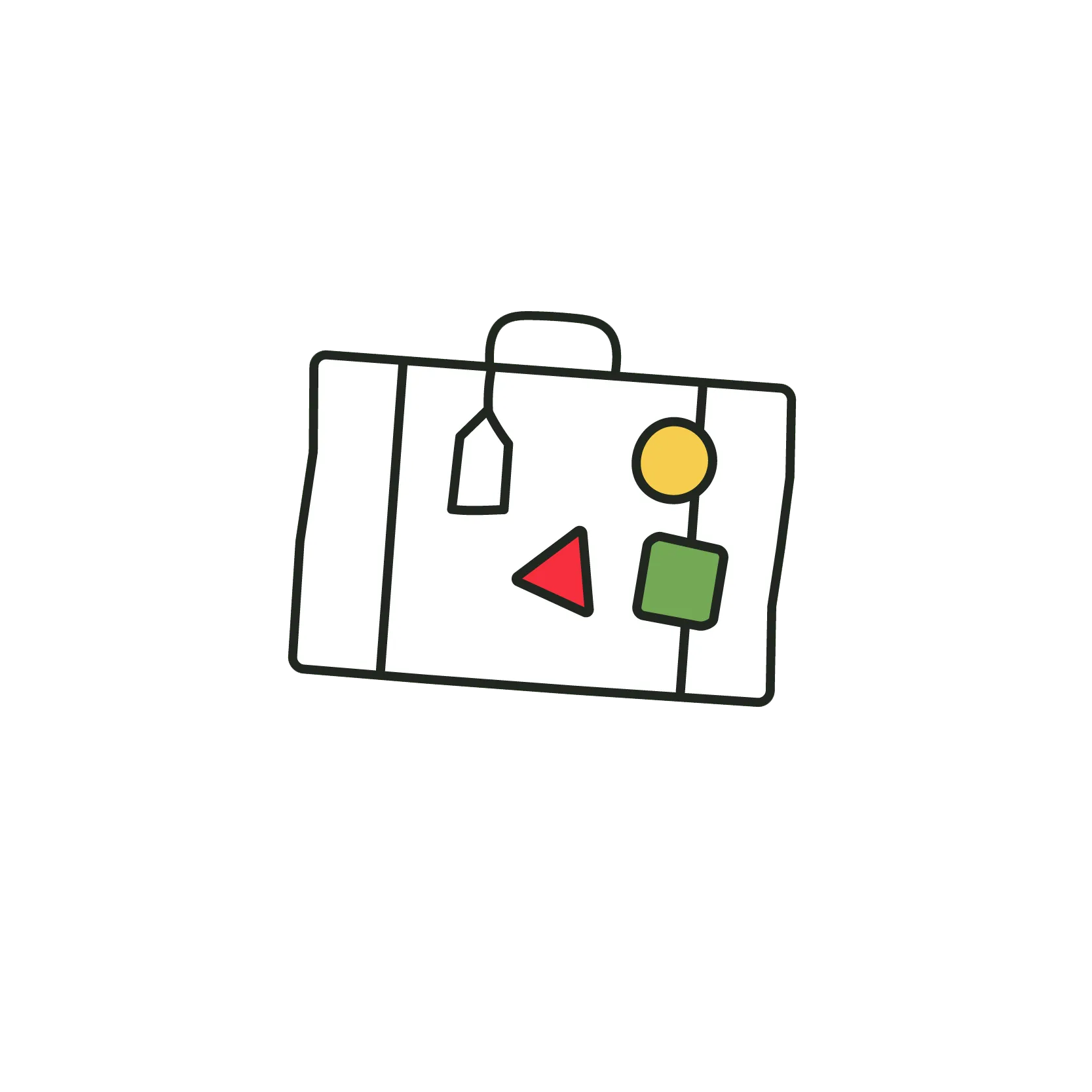 an illustration of a suitcase